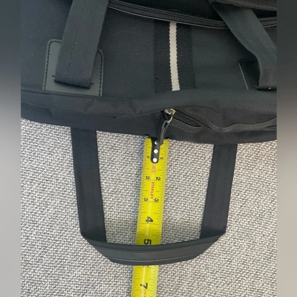 Carolina Herrera Black Laptop Bag with Geometric Design